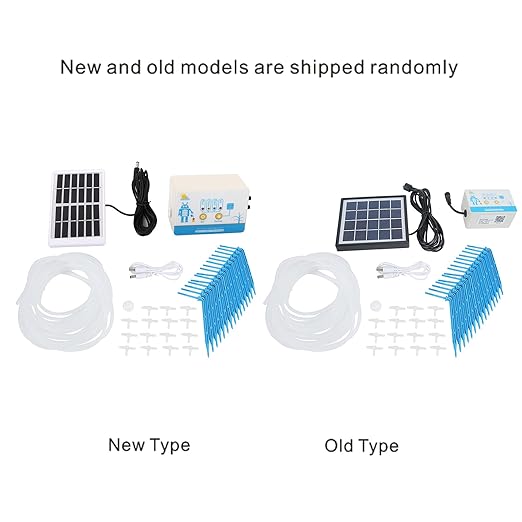 Solar Intelligent Automatic Drip Irrigation Controller Set Garden Water Timer Watering Kit ABS Silicone 14x13cm Solar Panel 10m Tube for Greenhouse Backyard Garden