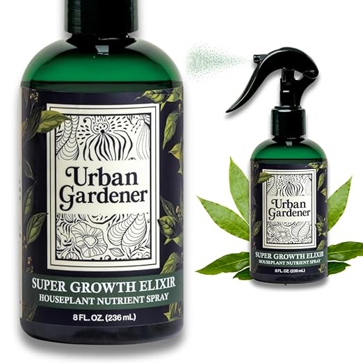 Organic Leaf Wellness Spray for Plants - Protect & Nourish Your Plants w/Chitosan, Yucca Extract, Liquid Kelp and Essential Oils - 8 oz House Plant Spray Bottle