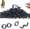 Plant Support Clips, Plastic Garden Fixing Clips for Climbing Plants Tomato Grape Vines, Greenhouse Garden Clips to Keep Plants Upright & Healthy (300, Black)