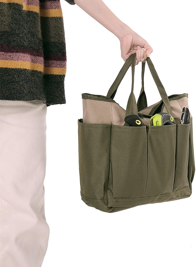 Pssopp Multifunctional Storage Bag, Oxford Fabric, Sturdy Garden Tool Organizer, Portable for Outdoor Gardening and Planting