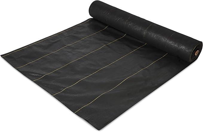 Dewitt 5-Pack Pro-5 Weed Barrier Fabric 5 oz, 5 x 250 Feet – Heavy-Duty Woven Landscape Ground Cover Mat for Raised Garden Bed, Greenhouse Gardening, Outdoor Landscaping, and Commercial Planting