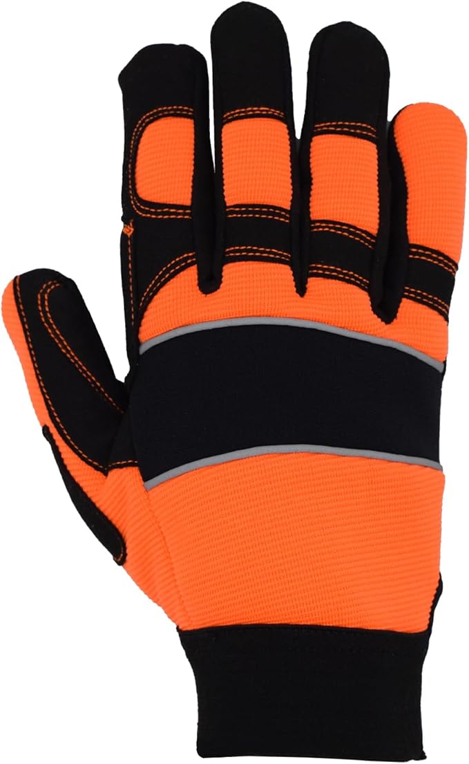 Men’s Heavy Duty Work Gloves Utility Mechanic Working Touchscreen Anti-Slip Palm & Knuckle Protection Safety Gloves