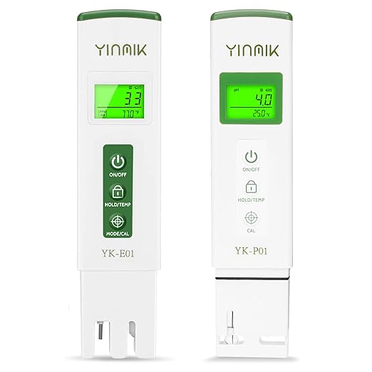 YINMIK pH Meter TDS Tester Combo Swimming Pool pH Tester,Professional pH PPM Meter for Swimming Pool SPA Hydroponics Aquarium Household Drinking Homebrew