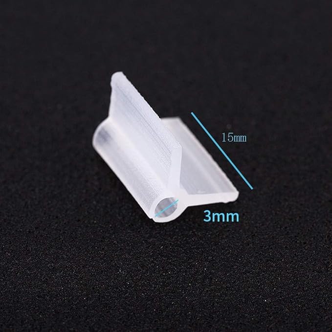 100 Pcs Transparent Plant Grafting Clips Plastic Grafting Clips Tomato Plant Cages Supports Clamp Connects Vines Seeding Grafting Clips Orchid Clips Vegetables Vine Support Fixing Clips(3mm)
