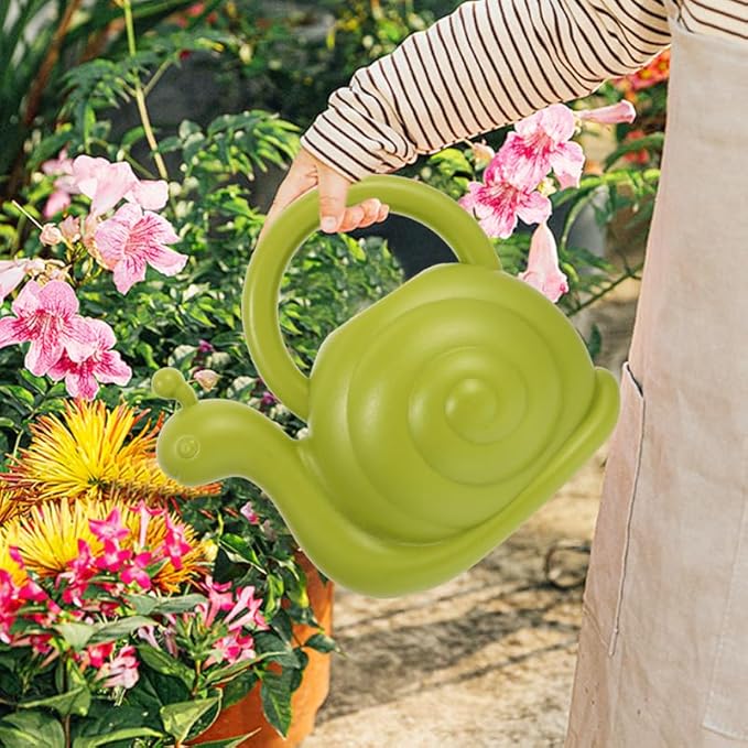 TOYANDONA 2Pcs Animal Watering Can - Small Water Can Plant Watering Pot for Indoor Outdoor Garden Plants, Adorable Elephant Snail Design
