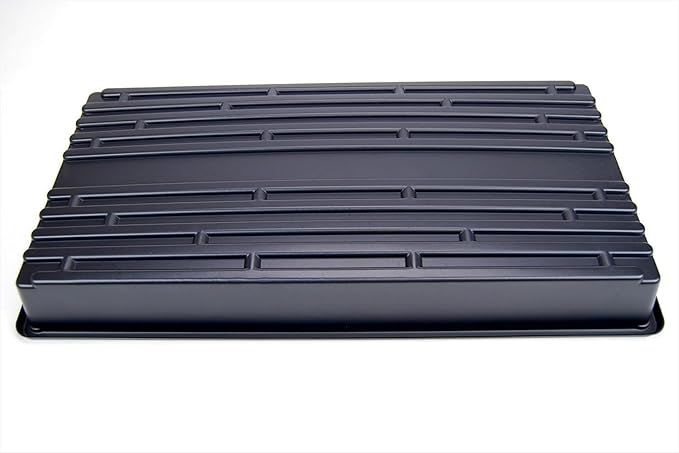 Living Whole Foods 20 Pack of Durable Black Plastic Growing Trays (Without Drain Holes) 21" X 11" X 2" - Flowers, Seedlings, Plants, Wheatgrass, Microgreens & More