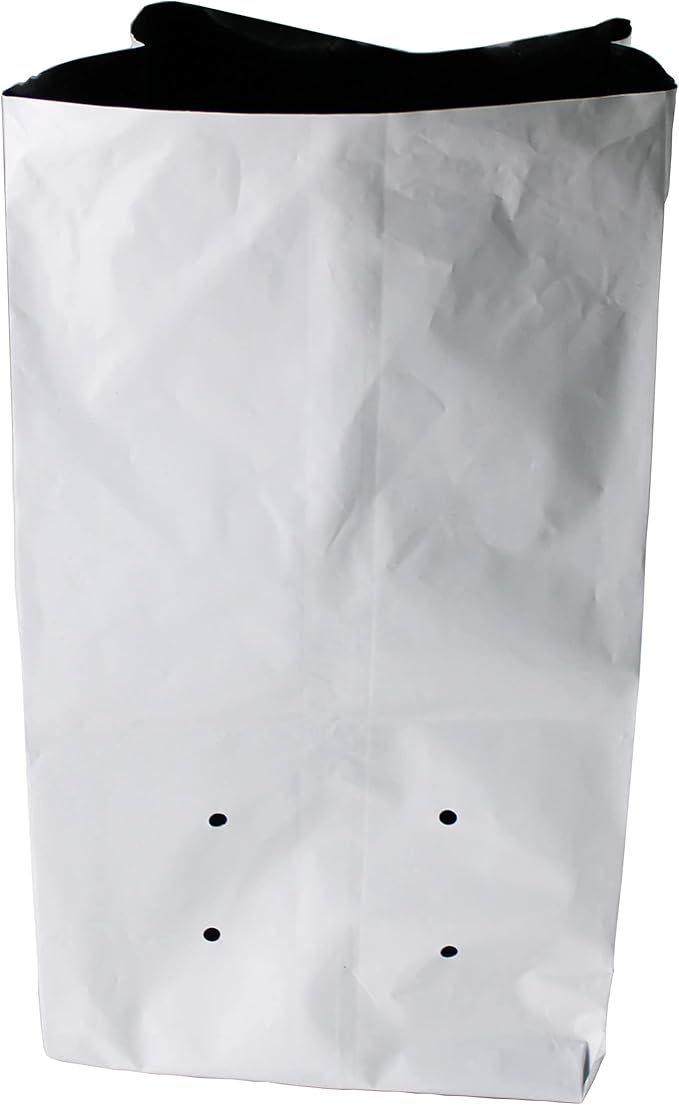 HFS(R Plastic Grow Bag Planters Panda Film Black and White for Nursery Horticulture 7 Gallon - 25 PC
