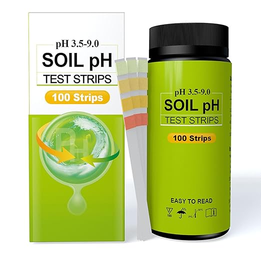 Pwshymi Soil pH Test Kit, PH Test Paper Kit, Universal Durable Soil PH Test Strip Simple to Use for Grass for Garden for Plant pH Level Test Kit with Quick and Easy pH Testing Strips