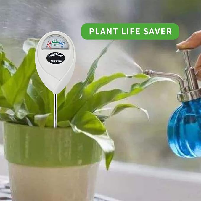 Soil Moisture Meter, 2 Pack Soil Moisture Monitor for House Plants, Soil Hygrometer Moisture Sensor for Indoor & Outdoor, Garden, Farm, Lawn Plant Care, No Battery Needed(Green + White)