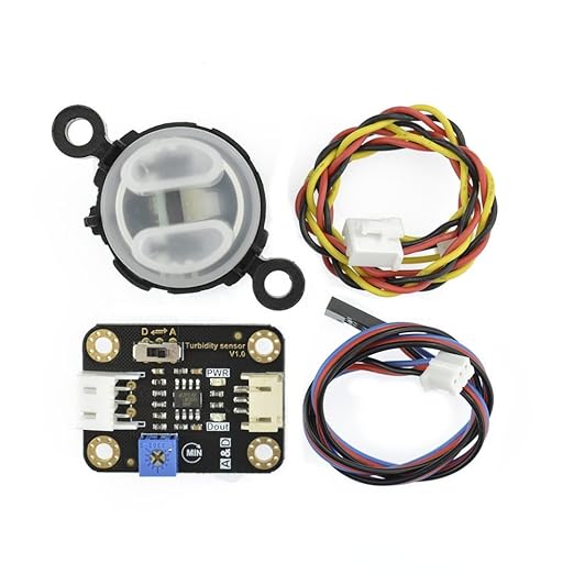 Gravity: Analog Turbidity Sensor for Arduino / ESP32 / STM32 / Raspberry Pi (ADC Required) | Water Quality Monitor | <500ms Response Time & 0-4000NTU Range