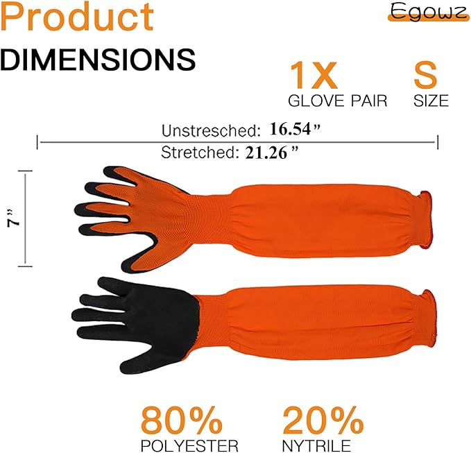 Long Sleeve Gardening Gloves, Multipurpose Heavy Duty Outdoor and Indoor,Thorn Proof Gardening Gloves, S M L XL