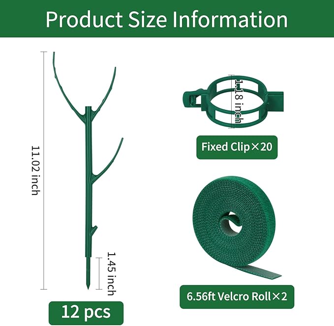12 Pack Monstera Plant Support, Stackable Plant Supports for Indoor Plants, Pothos Plant Climber Pole, Adjustable Stakes for Indoor Plants Training & Vertical Growth Support Stakes