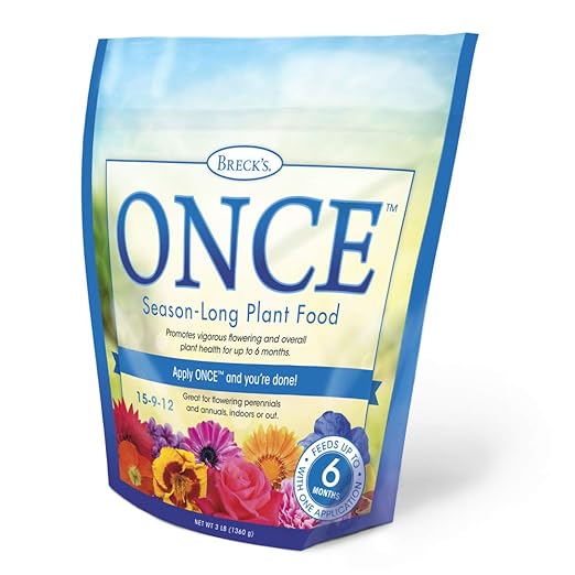 Breck's Once™ Season-Long Plant Food 3 lb. bag - A specially formulated fertilizer designed for all indoor or outdoor plant types - Due to state regulations we can't ship to California or Pennsylvania