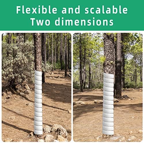 Watayo 6 Pcs Tree Trunk Protector- 2 Size Tree Wraps to Protect Bark- Plastic Spiral Tree Guard- Tree Bark Protector Tube Wraps to Protect Saplings Plants from Deer Rabbit Cats Rodents Mowers