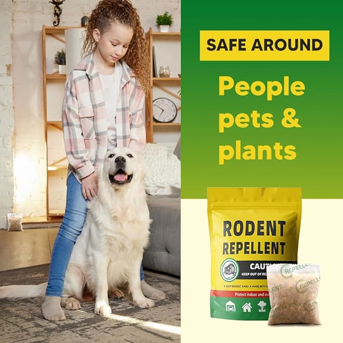 Rodent Repellent, Mouse Repellents, Rat Repellent, Natural Mice Repellent Indoor, Extra-Strength Peppermint Oil to Repel Mice and Rats, Keep Mice Away, Rat Deterrent,Powerfully&Effectively-12P
