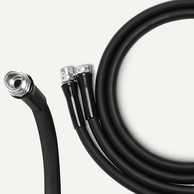 Amazon Basics Garden Hose, 75ft, Lightweight Hybrid Polymer, Weather-Resistant Aluminum