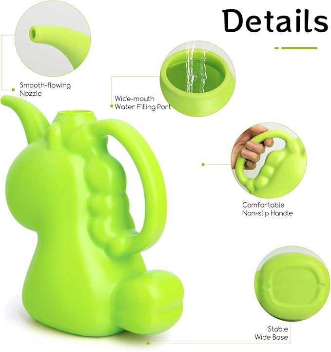 XXXFLOWER Unicorns Indoor Watering Can, 1 L Cute Animal Water Cans, Novelty Unicorns Shape Watering Pot for Office House Indoor Garden（Green）