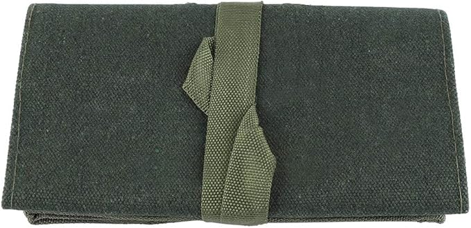 Canvas Tool Bag, Portable Rolling Storage for Gardening Tools with 10 Insert Pockets, Green Organizer