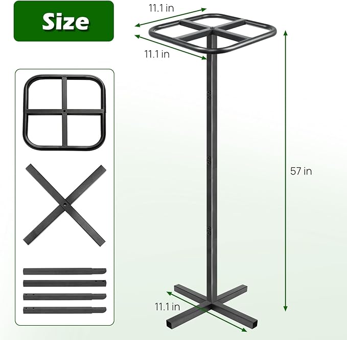 Extra Thick Adjustable Dragon Fruit Trellis,Durable Metal Plant Trellis Outdoor Climbing Plants Support Frame for Vertical Gardening Trees Cactus Black