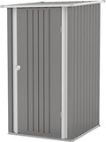 Patiowell 3 x 3 FT Outdoor Storage Shed,Small Garden Tool Storage Shed with Sloping Roof and Single Lockable Door, Outdoor Shed for Backyard Garden Patio Lawn, Grey