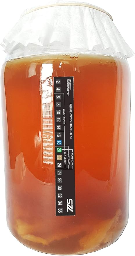 3"x20" Kombucha Wrap Around Fermentation Heating Strip or Seed Starting Heating Mat with Horizontal Thermometer