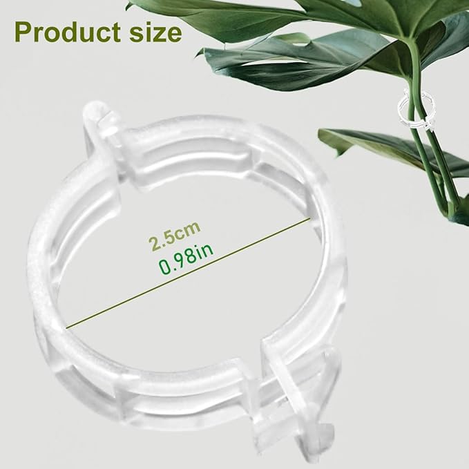 AIIONP 100 PCS Plant Support Clips Reusable Garden Clips, Secured Plastic Plant Clips, Tomato Support Clips for String Trellis for Climbing Plants Outdoor Indoor Plant Flowers Stem Vine Fixing Clips