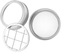 Amosfun Mason Jar Sprouting Lid and Floral Insert Lid Set with Grid Insert for Household Seed Sprouting and Flower Arrangement Compatible with Wide Mouth Jars Kitchen Canning Accessory