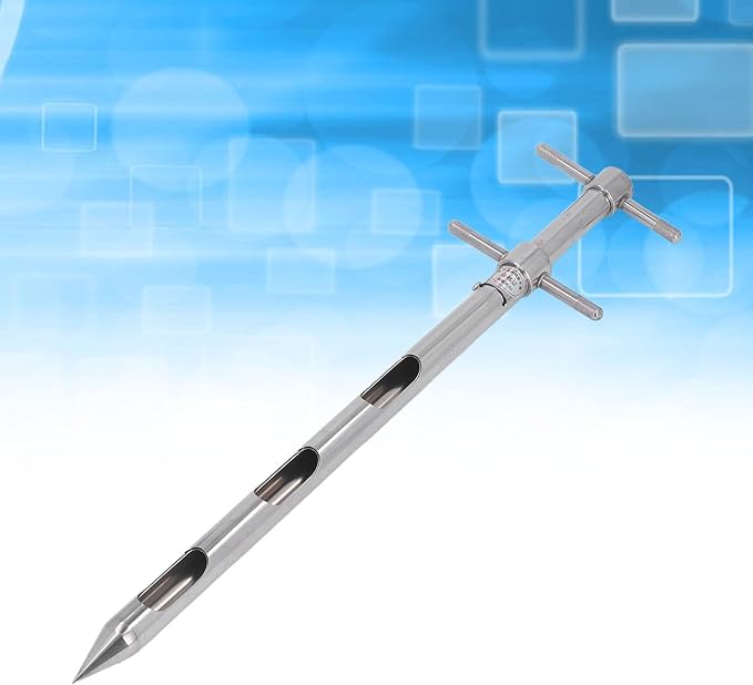 Soil Sampler Probe, Soil Probe Sampling Tool, 304 Stainless Steel Proof 0.54m for Powder, T Handle Soil Test Kits for Soil Sampling Plant Care Lawn Garden Farm