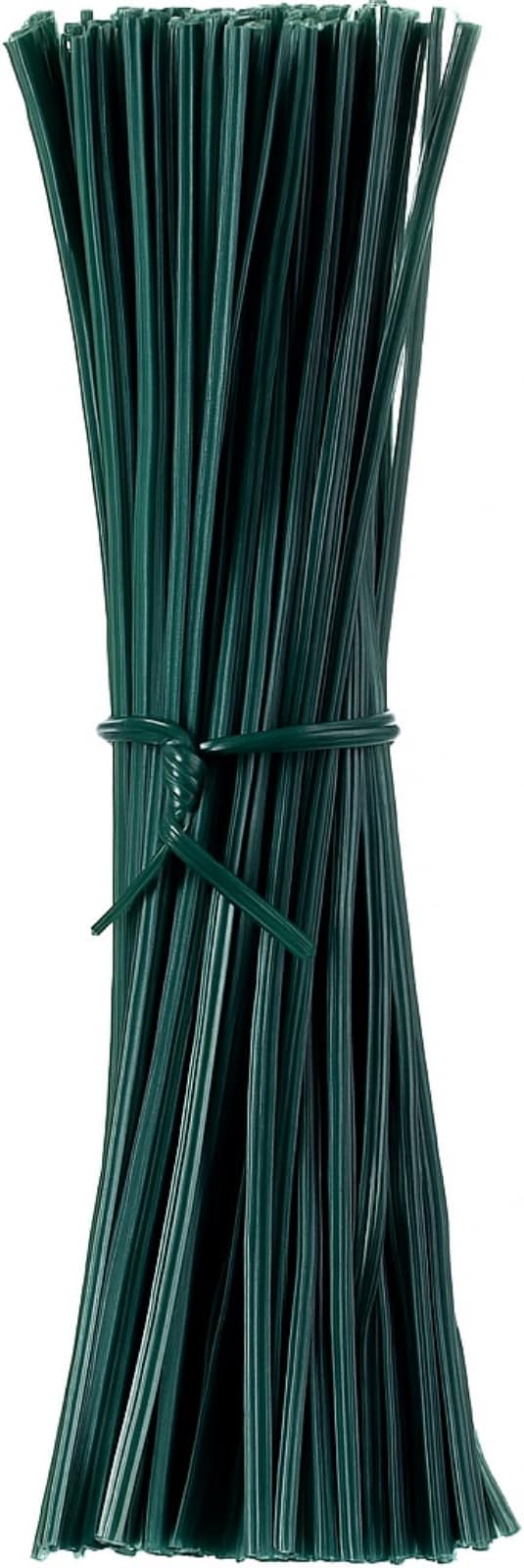 WILLBOND 200 Pcs Christmas Garden Plastic Twist Tie for Garland, 4.72'' Decorative Christmas Tree Twist Tie for Wreath Banister Reusable Plant Support, Wire Cords Garden Plastic Gifts Bags
