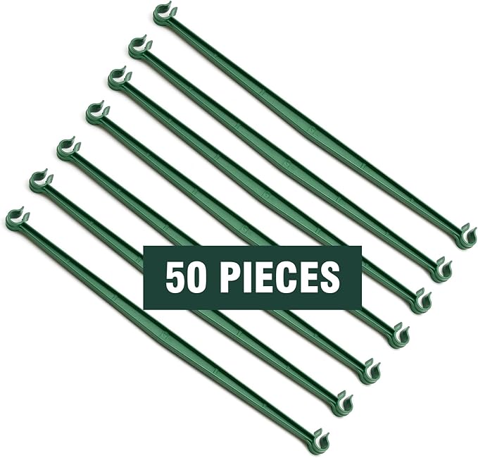 50PCS Plant Stake Arms for Tomato Cage,11.8 Inches Expandable Trellis Connectors for Climbing Plants, Garden Plants, Vegetables(No Stake, Bayonet Diameter: 11 mm)