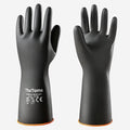 ThxToms Heavy Duty Latex Gloves,Long Rubber Gloves, Chemical Resistant Gloves,Puncture Resistant, Resist Acid,Oil,Alkali, Waterproof for Industrial Cleaning, Gardening,14", 1 Pair