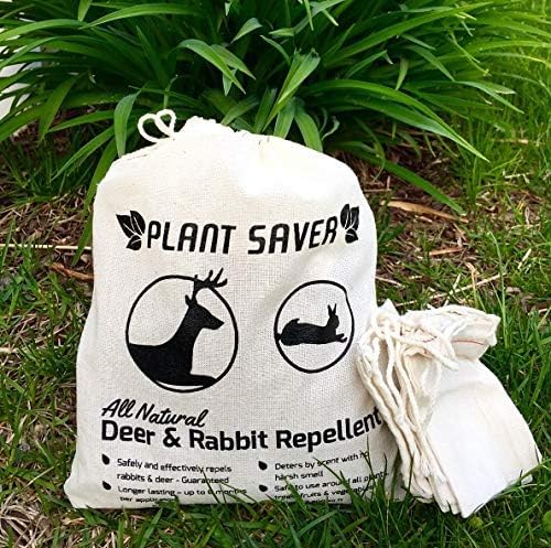 Deer & Rabbit Repellent – All-Natural, Scent-Based Protection – Safe for Pets & Plants – Lasts Up to 6 Months – Also Repels Elk, Moose & Rodents – 2 lbs with 10 Refillable Bags