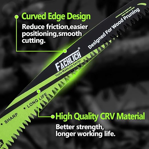 Japanese Teeth Reciprocating Saw Blade 12Inch - Saber Saw Blades Wood Pruning, 10pcs Curved Edge 6TPI for Tree Trimming, Wood/PVC Pipe Cutting, Cr-V Sabre Blades