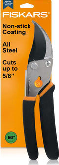 Fiskars 91095935J Steel Bypass Pruning Shears - 2 Pack