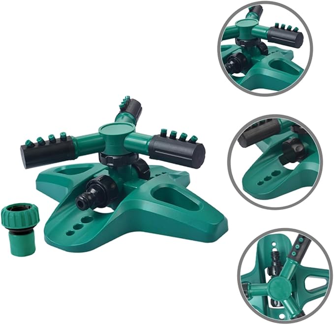 Automatic Lawn Sprinkler 360 Rotary Irrigation System with Ground Stake for Garden and Vegetable Watering Durable Lawn Sprinkler for Efficient Yard Irrigation
