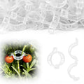 100 PCS Secured Plastic Plant Clip, 2026 New Garden Clips for Climbing Plants, Plastic Trellis Clips Plant Support Clips Tomato Grape Vine Vegetables Plant Fixing Clips (100, White)