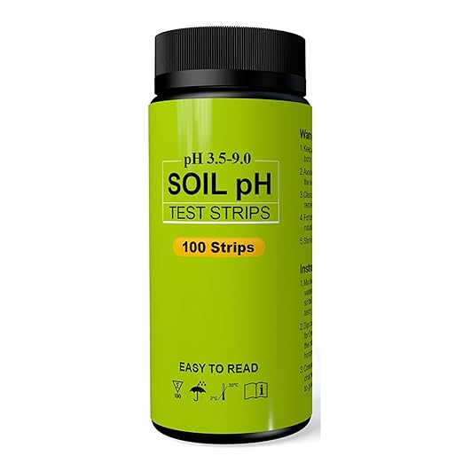 Luqeeg Soil Test Strip, 100pcs, 3.5 to 9.0 Range, Paper Test Kit for Grass, Vegetable, Gardening, Dirt, Garden, Lawn, Grass, Plant