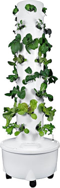 HX Hydroponic Tower | High Capacity Tower | Hydroponics Growing System Kit | Food Grade with 40 Net Pots (Without Lights)