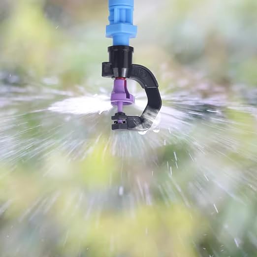 Drip Irrigation System Kit - Automatic Garden Watering System with G Type 360° Rotating Micro Sprinkler Heads & 33FT 8/11mm & 16FT 4/6mm Irrigation Tubing for Garden, Lawn, Greenhouse, Yard, Plant