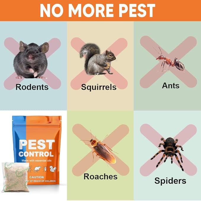 Pest Repellent, Rodent Repellent for Car Engines, Mouse Repellents for Car, RV Mice Repellant, Keep Rodents Out of Car/House, Cars Mouse Repellent Under Hood-2P