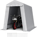 VEVOR Portable Shed Outdoor Storage Shelter, 6x8x7 ft Heavy Duty Instant Waterproof Storage Tent Sheds with Roll-up Zipper Door and Ventilated Windows for Motorcycle, Bike, Garden Tools