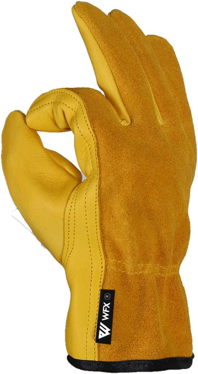 Leather Working Gloves Work Gardening Gloves Thorn Proof Garden Building Heavy Duty Utility Gripper Men Women Breathable