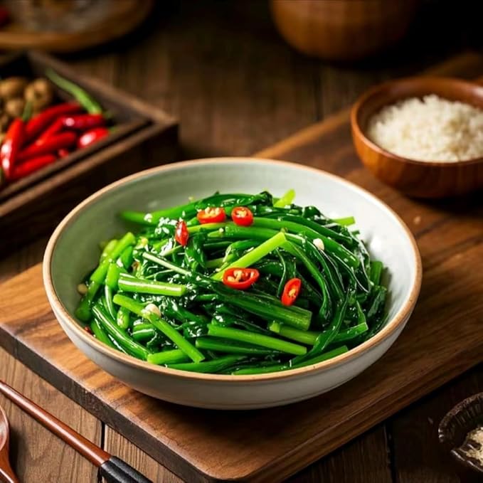 500+ Kong Xin CAI Vegetable Seeds Water Spinach Kangkong Delicious Vegetable Seeds for Green Leaf Planting Garden Non-GMO Choy Ong Seed