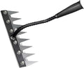Gardenia Iron Weeding Rake, Iron rake 2.0 for Gardening and Weeding, ironrake The Heavy-Duty Iron Weeding rake(Without Stick) (8 Tooth)