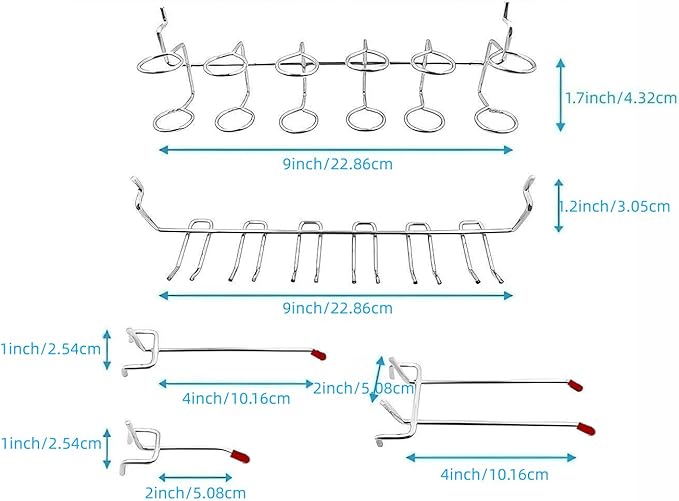 165pcs Metal Hanging Organizer Set, Waterproof Hooks and Storage Boxes for 1-inch Gutter Spacing, Tool Hanging Kit with Hammer, Brush, Drill, Screw for Garage, Warehouse, Garden Use