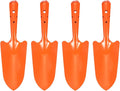 HARFINGTON 4pcs Mini Colorful Metal Hand Shovel 11" x 3" Digging Trowel Set Transplanting Garden Tools for Flower Soil Digging Planting Weeding Transplanting Garden, Orange