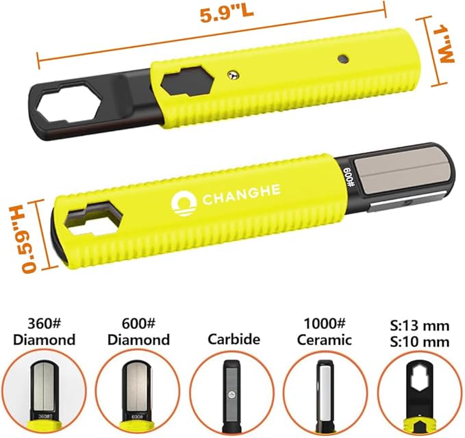Multi Garden Tool Blade Sharpener - For Sharpening Lawn Mower Blades, Garden Pruners, Axe, Machete, Hedge Shears, Scissors, Hatchets, Pocket Knife Sharpener, speedy sharp sharpener