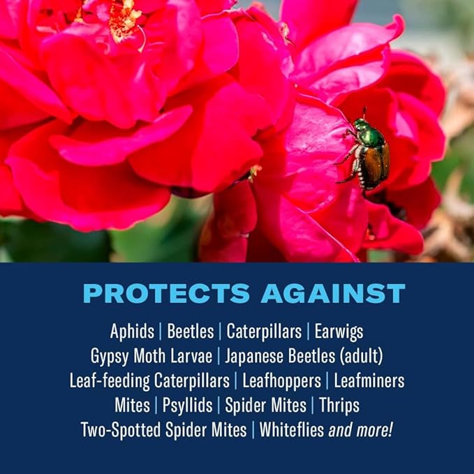 BioAdvanced 3-in-1 Insect and Mite Plant Bug Spray, Pest Control Ready-to-Spray 32 oz, Disease Control