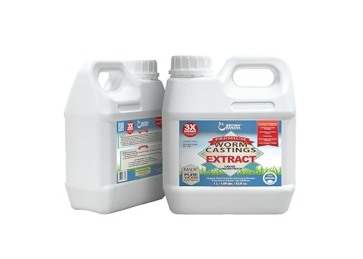 Organic Worm Castings Extract - Natural Liquid Plant Food for Stronger Roots, Bigger Blooms and Healthier Soil; Liquid Worm Tea Concentrate - 1 Liter (33 oz)