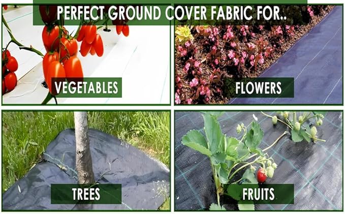 OldMacDonald - Premium Landscape Fabric - Heavy Duty 15ft x 300ft (4.57m x 91.44m) - Commercial Grade, Woven Landscaping Ground Cover for Gardening, Farming, Agriculture Folded